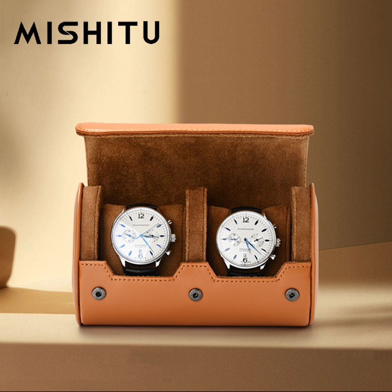 Vintage Collectible Item - MISHITU 1/2/3-Slot Watch Storage Roll Travel