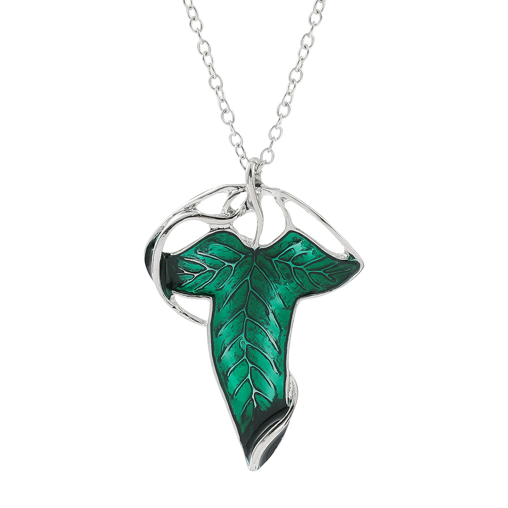 Vintage Collectible Item - Vintage Green Leaf Pendant Necklace Exquisite