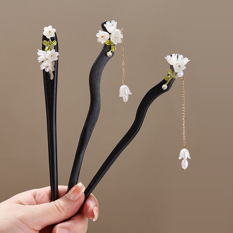 Wooden Flower Hairpin Vintage  - Vintage Collectible Item 评论和价格