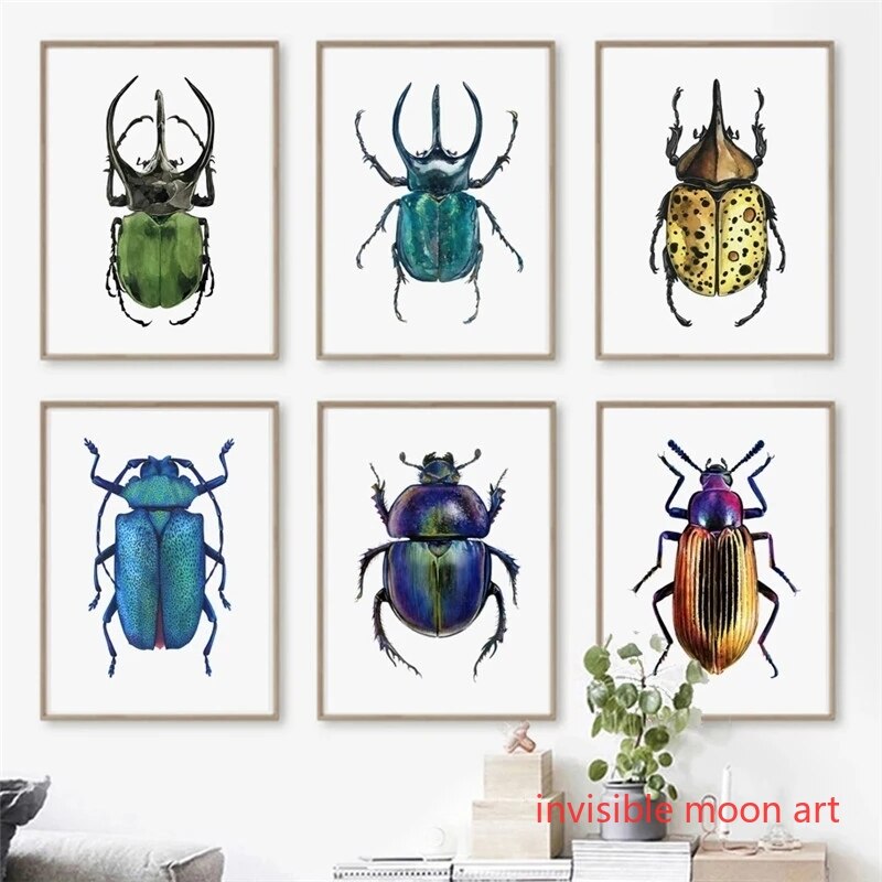 Vintage Insect Art Colorful Be - Vintage Collectible Posters 评论和价格