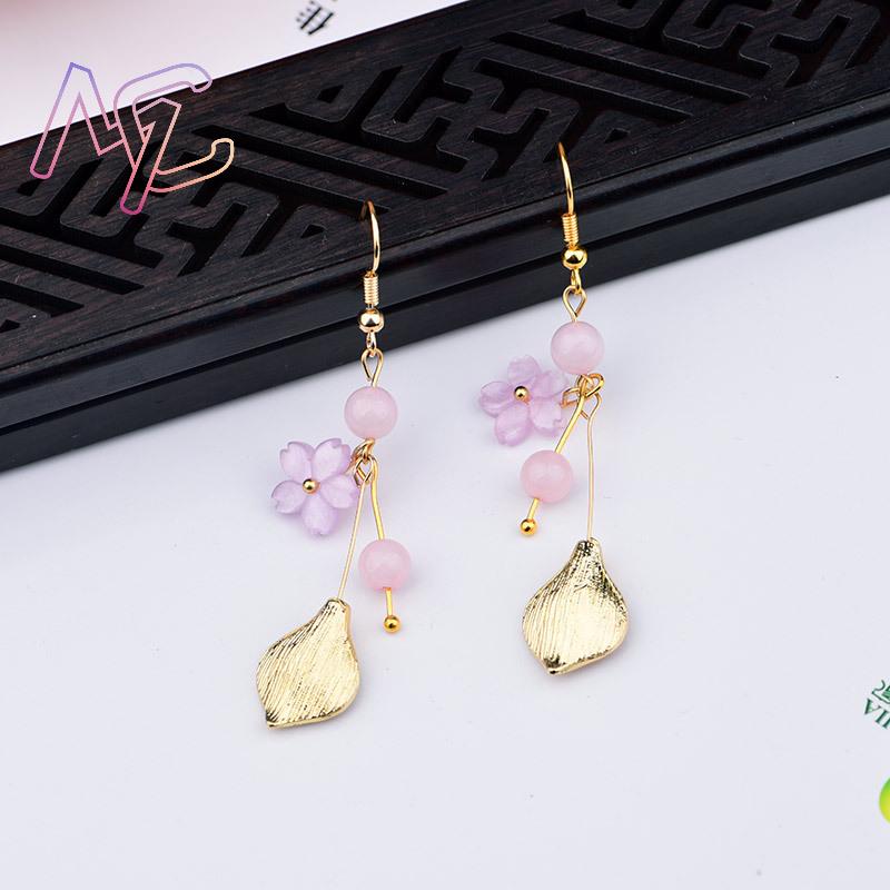 Pink Natural Jade Flower Earri - Vintage Collectible Item 评论和价格