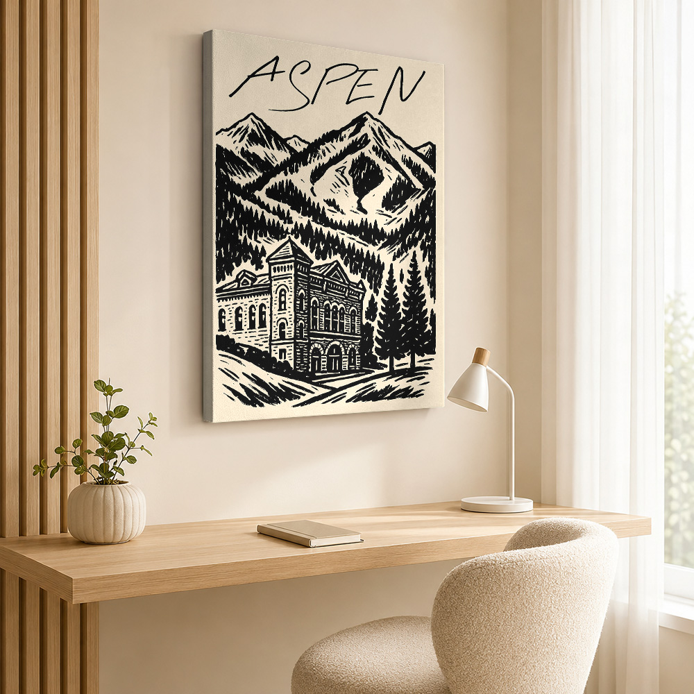 Aspen Vintage Ski Canvas Print - Vintage Collectible Posters 评论和价格