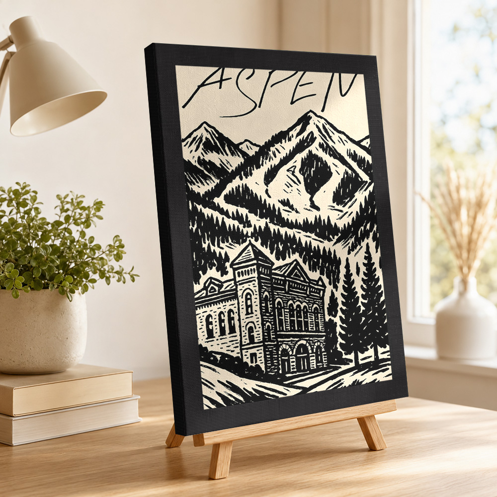 Aspen Vintage Ski Canvas Print - Vintage Collectible Posters 评论和价格